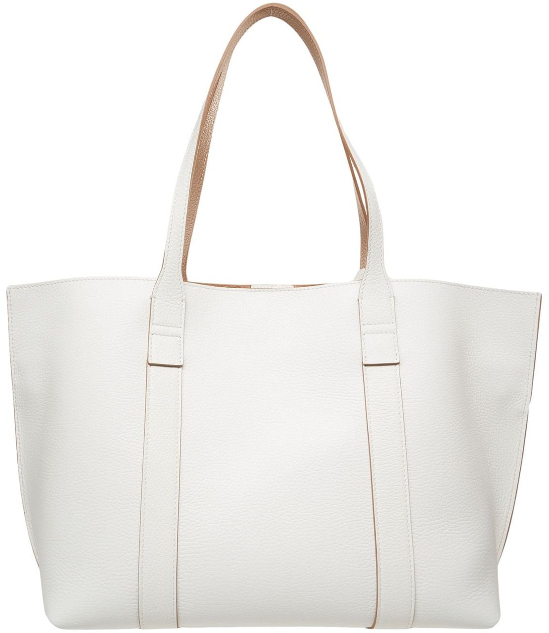 HOGAN Leather shopper 'Script' Wit