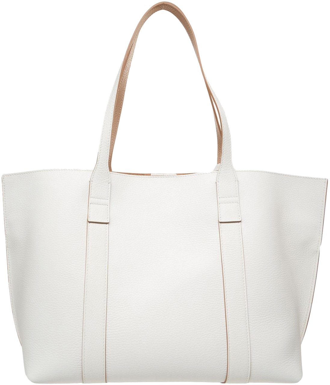 HOGAN Leather shopper 'Script' Wit