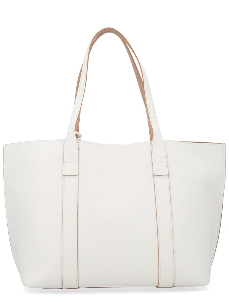 HOGAN Script Smooth Calf Leather Tote Bag Wit