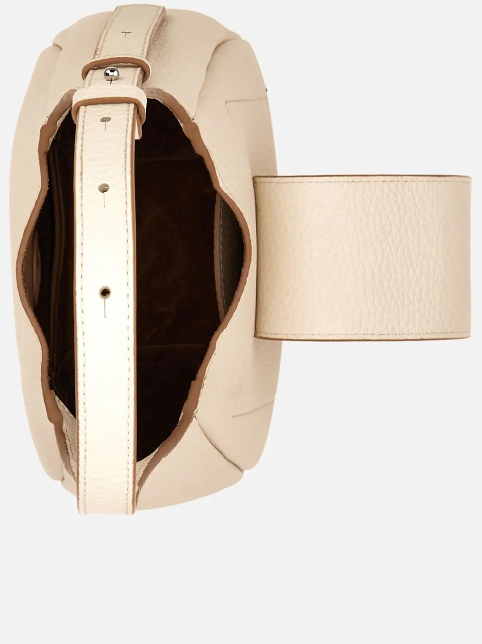 HOGAN Neutral Structured Small Rounded H Handbag Neutraal