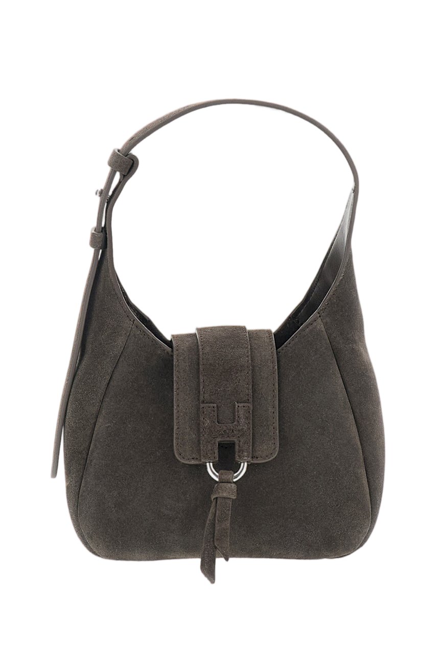 HOGAN Brown Trend Mini Suede Shoulder Bag Bruin