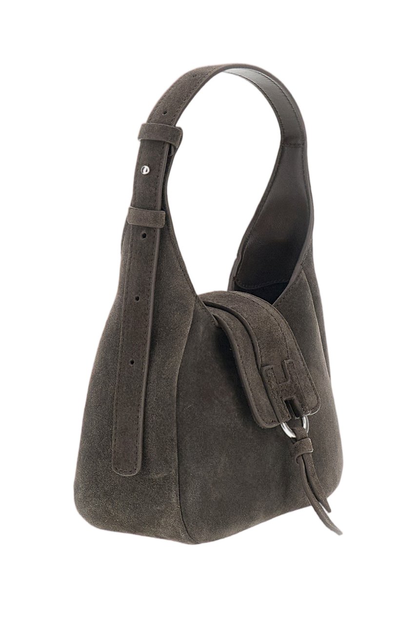 HOGAN Brown Trend Mini Suede Shoulder Bag Bruin