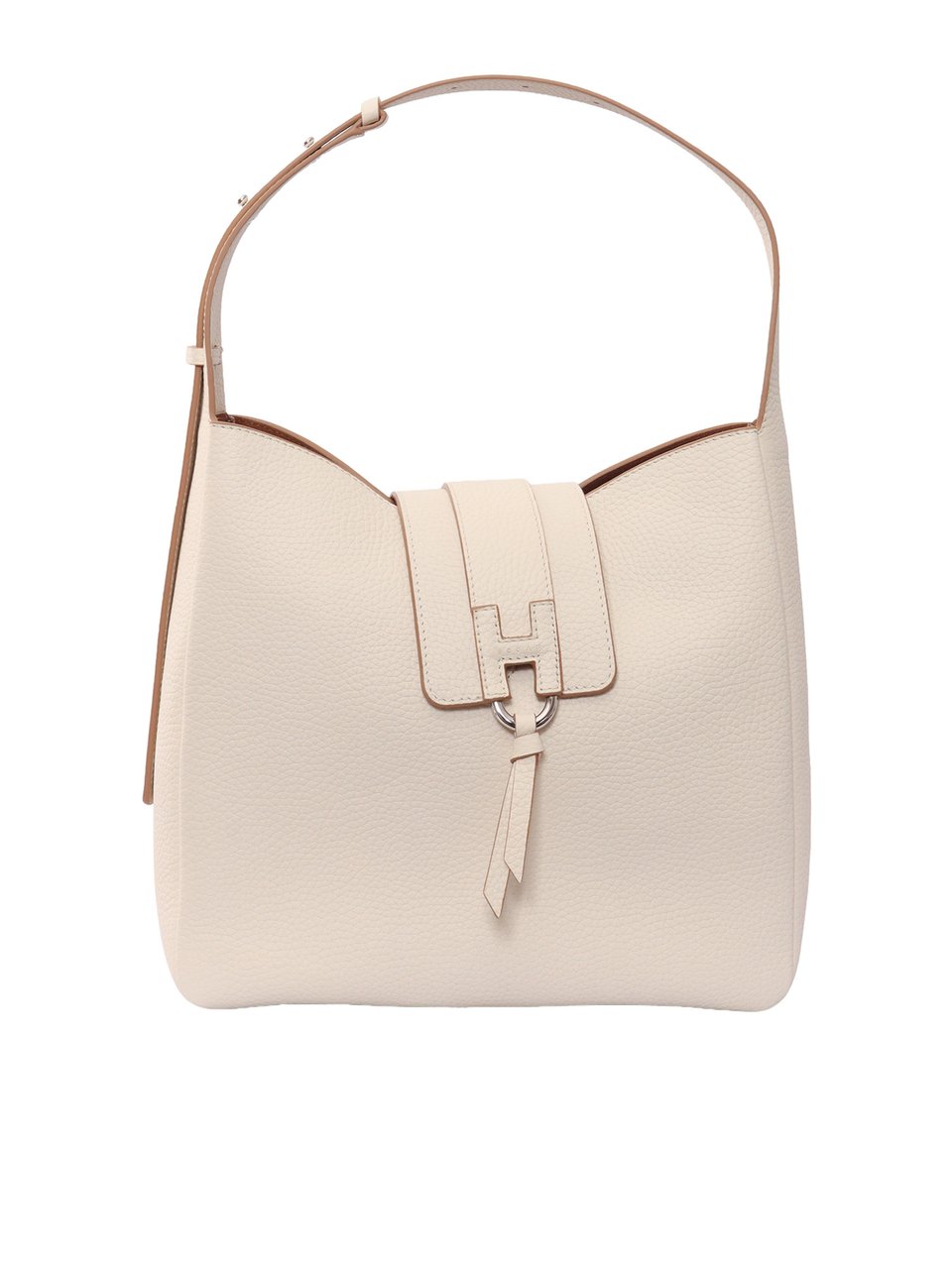 HOGAN H01X Hobo Textured Calfskin Bag Grijs