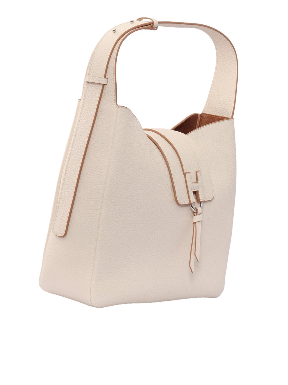 HOGAN H01X Hobo Textured Calfskin Bag Grijs