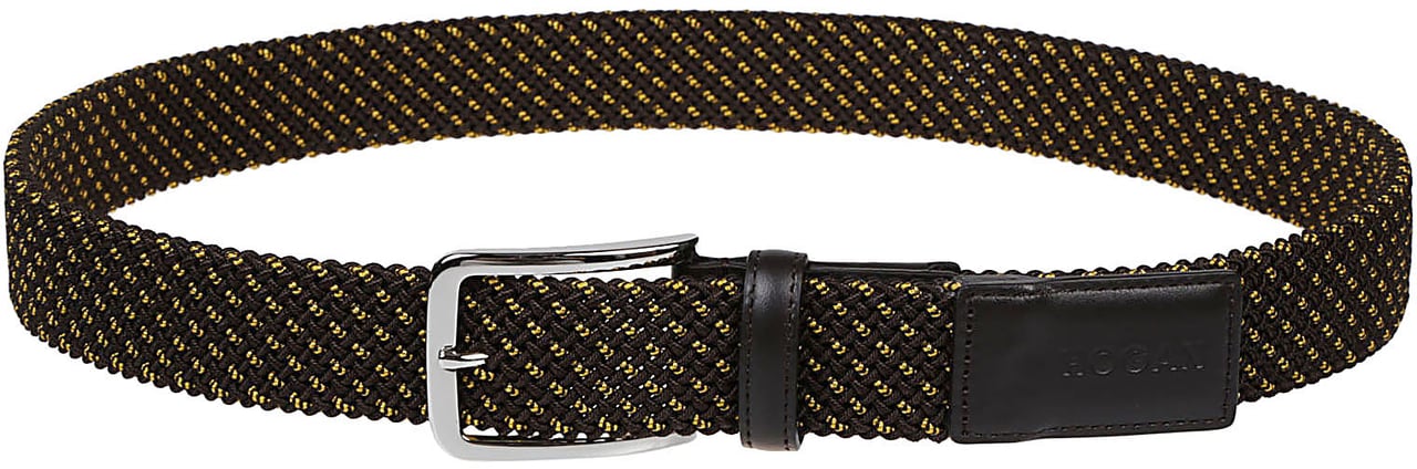 HOGAN Elastic Tape Belt Brown Bruin