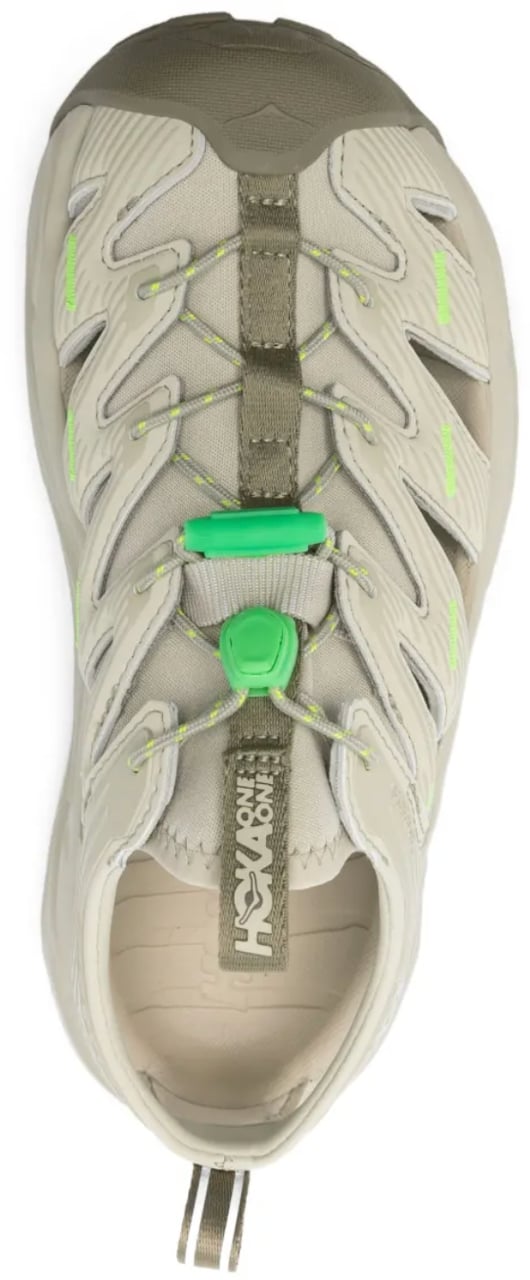 Hoka U Hopara Oyster Mushroom/neon Lime Divers
