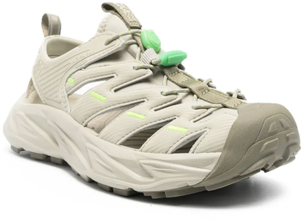 Hoka U Hopara Oyster Mushroom/neon Lime Divers