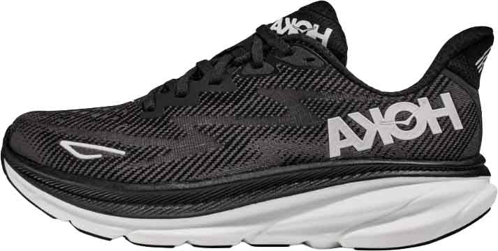 Hoka One One Clifton 9 Black White Zwart