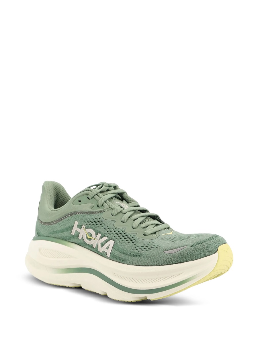 Hoka Green Bondi 9 Mesh Sneakers Neutraal
