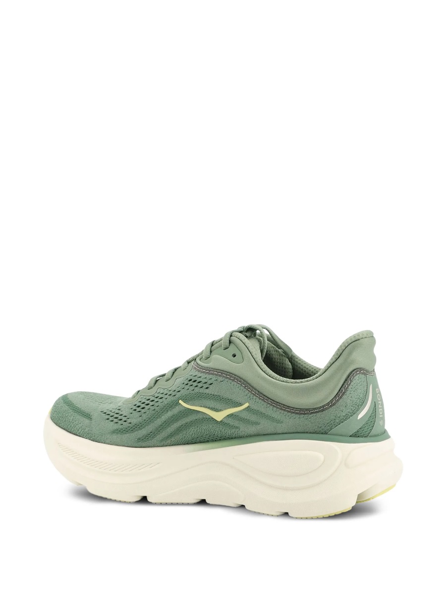 Hoka Green Bondi 9 Mesh Sneakers Neutraal