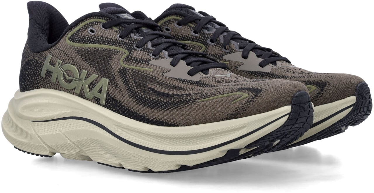 Hoka Clifton 10 Dark Roast Black Zwart