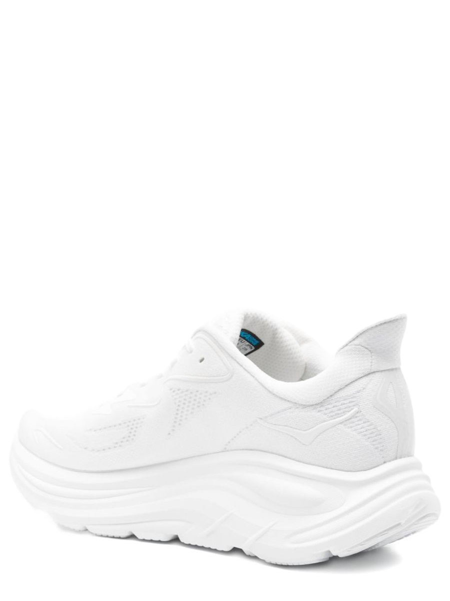 Hoka White Clifton 10 Mesh Sneakers Wit