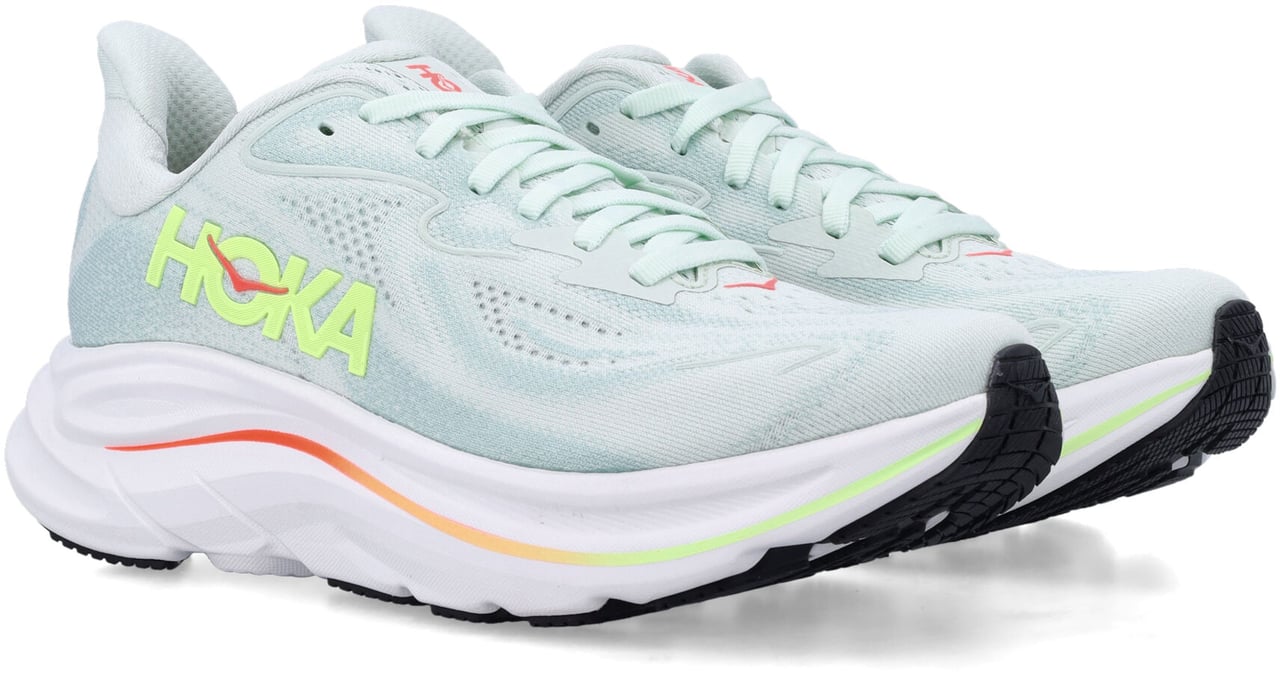 Hoka Clifton 10 Sea Glass Neon Flame Divers