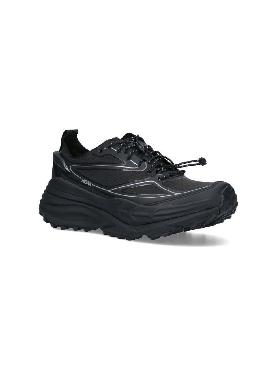 Hoka Black Stinson One7 Mesh Running Sneakers Zwart
