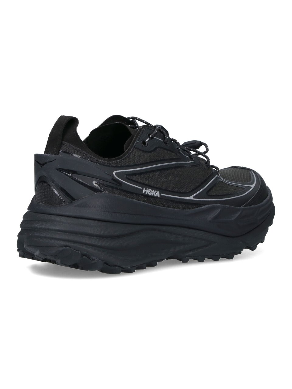 Hoka Black Stinson One7 Mesh Running Sneakers Zwart