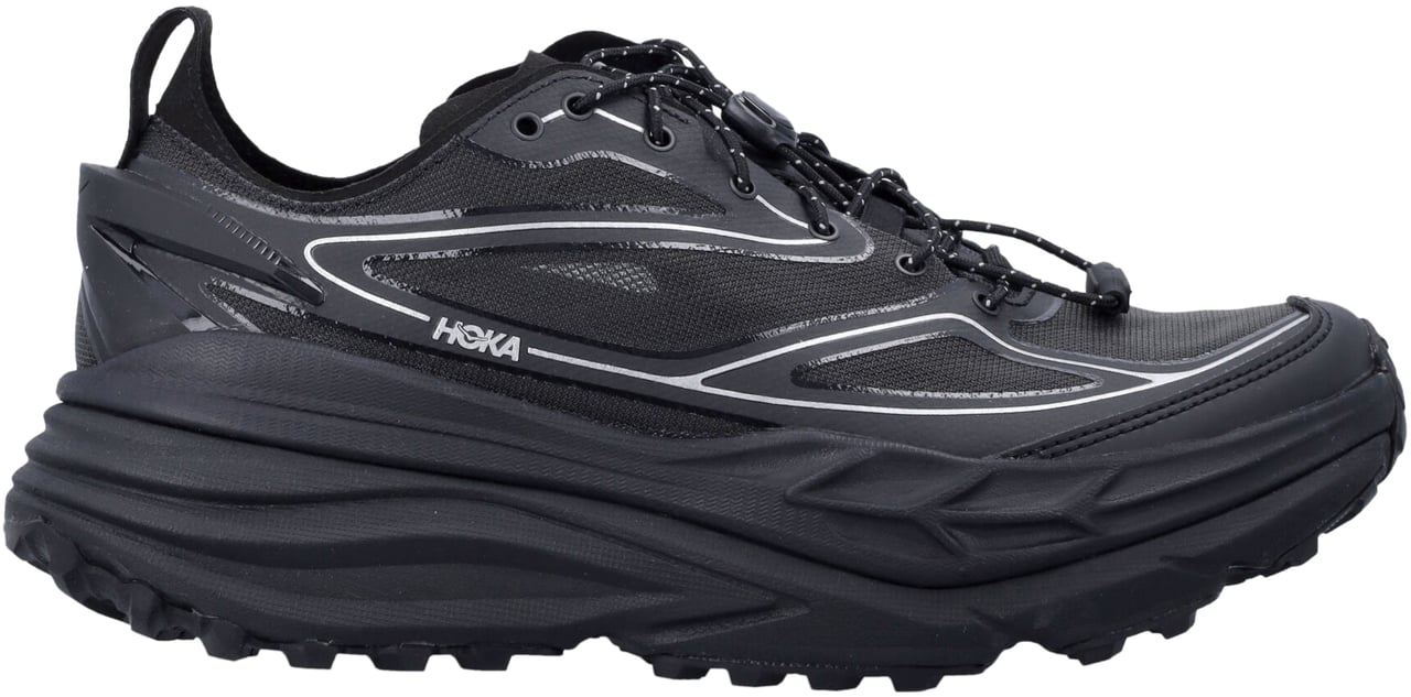 Hoka Stinson One7 Black Silver Zwart