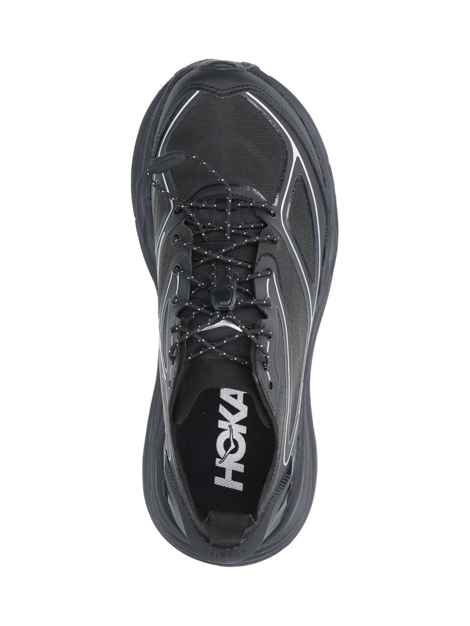 Hoka Black Stinson One7 Mesh Running Sneakers Zwart