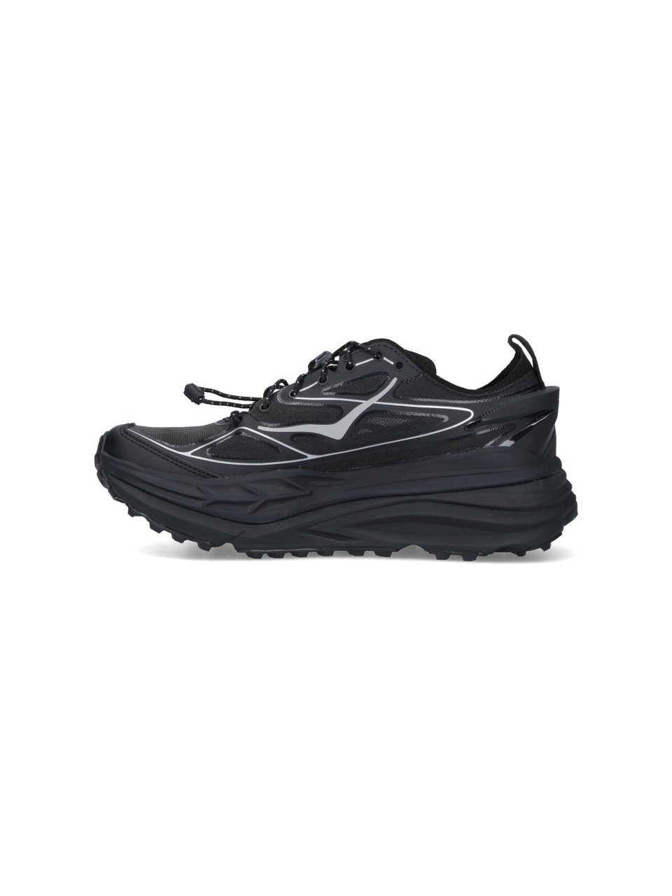 Hoka Black Stinson One7 Mesh Running Sneakers Zwart