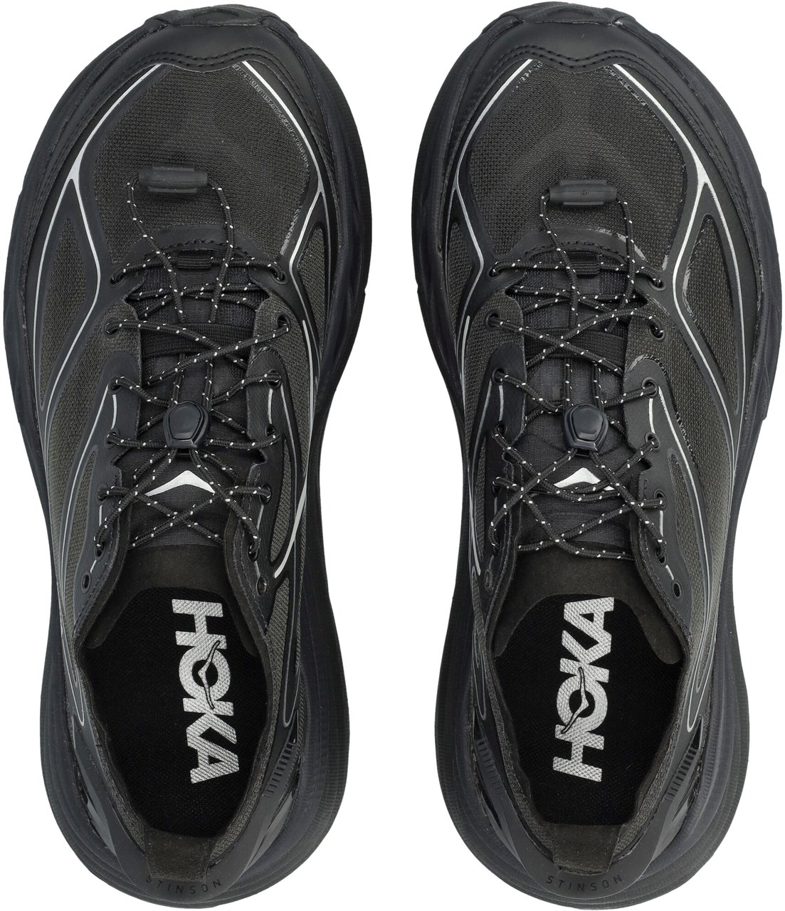 Hoka Stinson One7 Black Silver Zwart