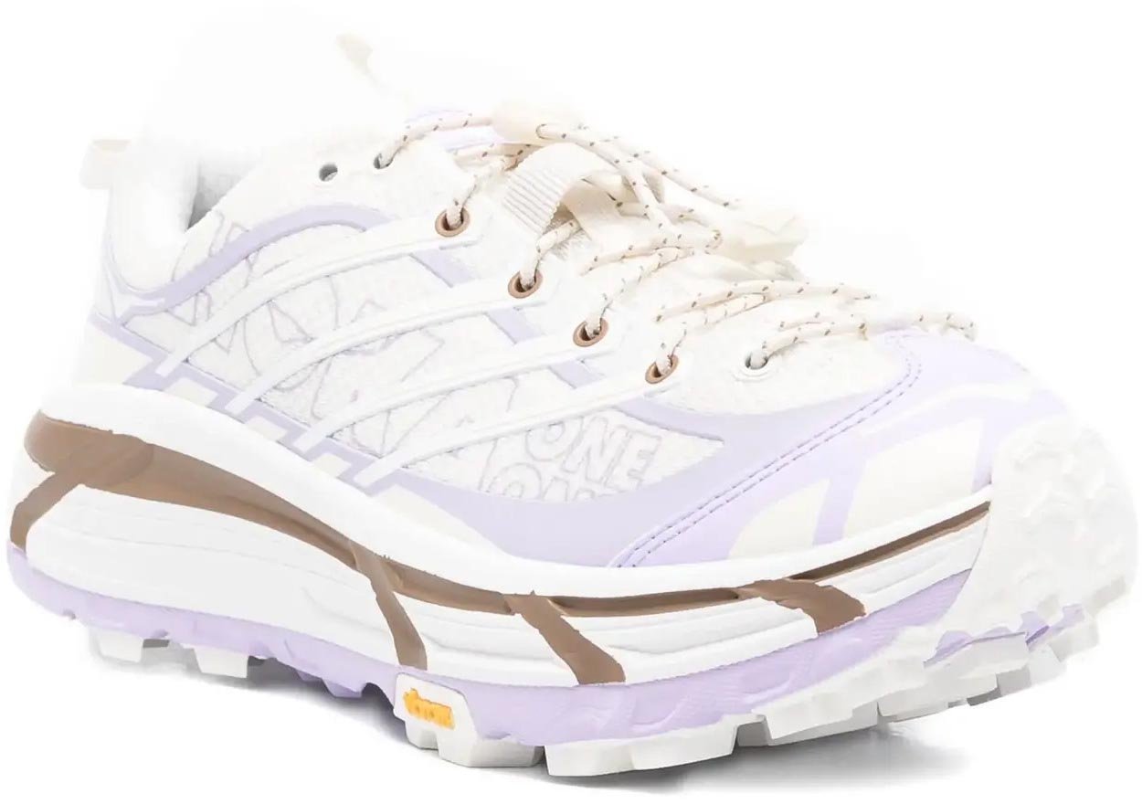Hoka U Mafate Three2 Wordmark Alabaster/iris Flower Wit
