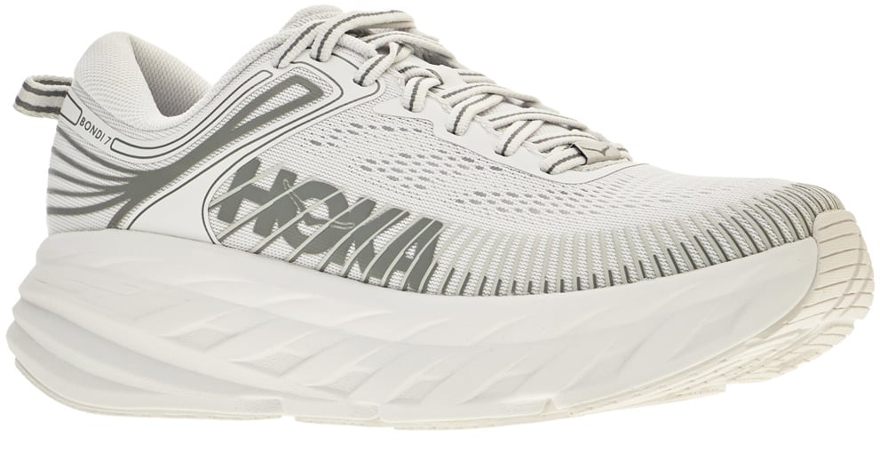 Hoka One One White fabric Bondi 7 sneakers Wit