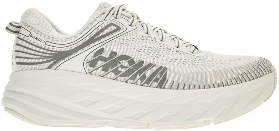 Hoka One One White fabric Bondi 7 sneakers Wit