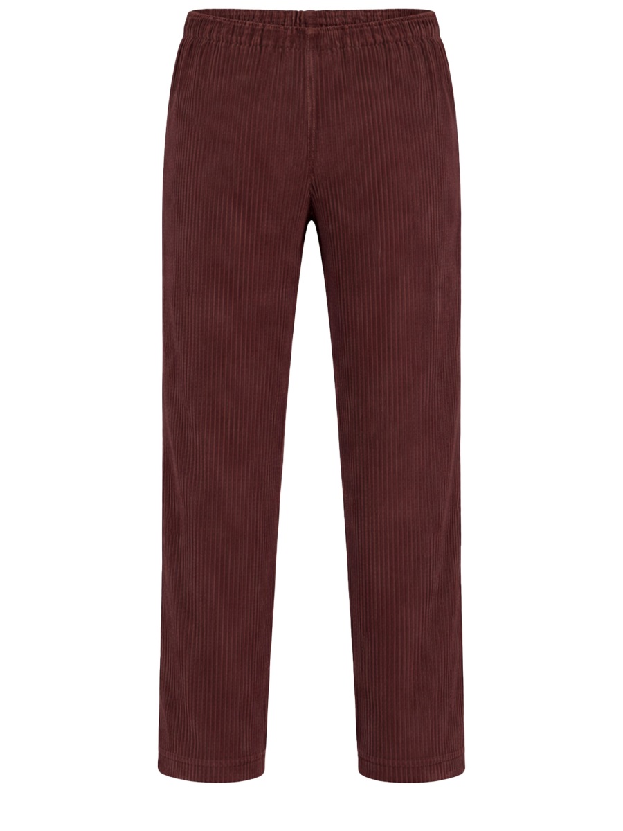 HOMME PLISSÉ ISSEY MIYAKE Grey Pleated Polyester Cropped Pants Zwart