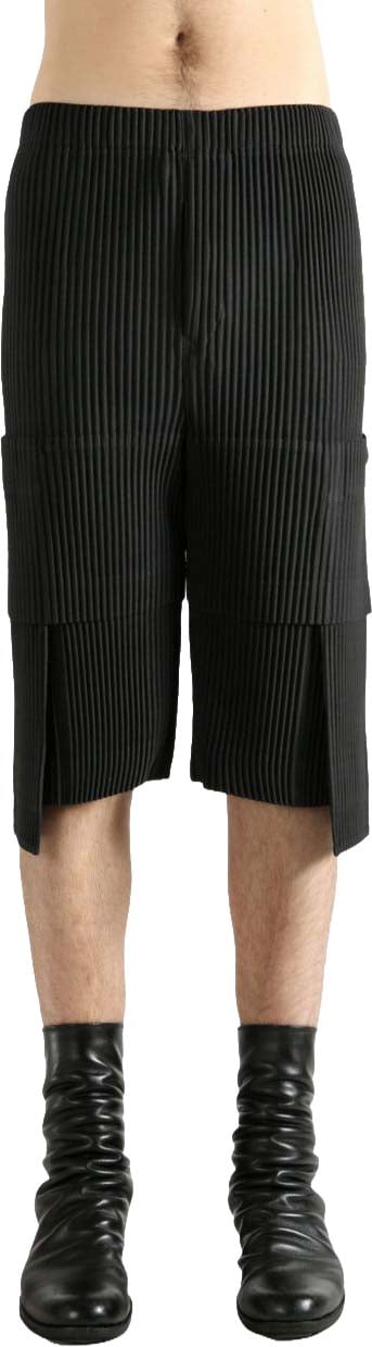 HOMME PLISSÉ ISSEY MIYAKE Shorts Grey Donkergrijs
