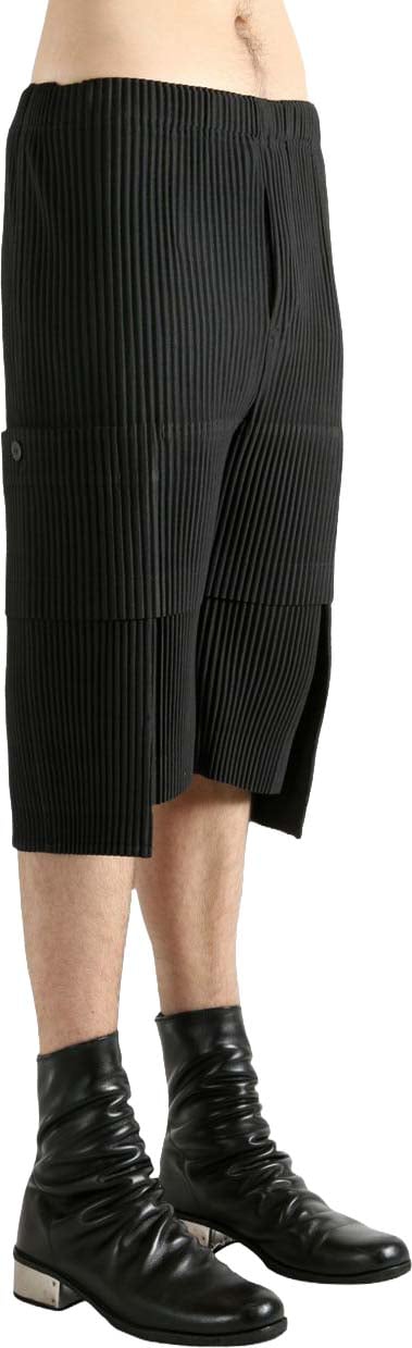 HOMME PLISSÉ ISSEY MIYAKE Shorts Grey Donkergrijs