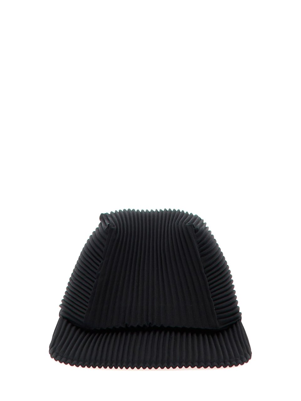 HOMME PLISSÉ ISSEY MIYAKE Textured Pleated Curved Brim Hat Zwart