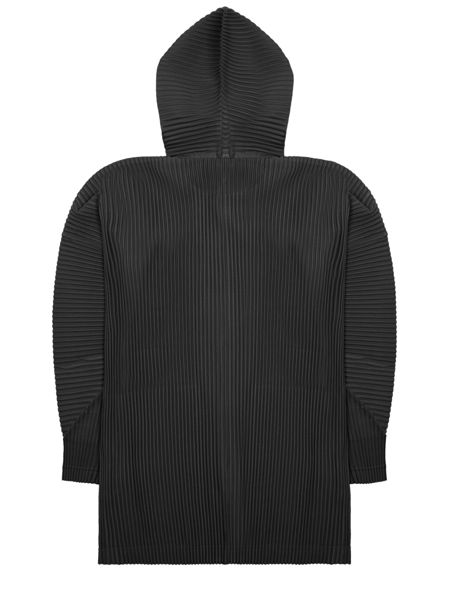 HOMME PLISSÉ ISSEY MIYAKE Pleated Sweatshirt With Buttons Zwart