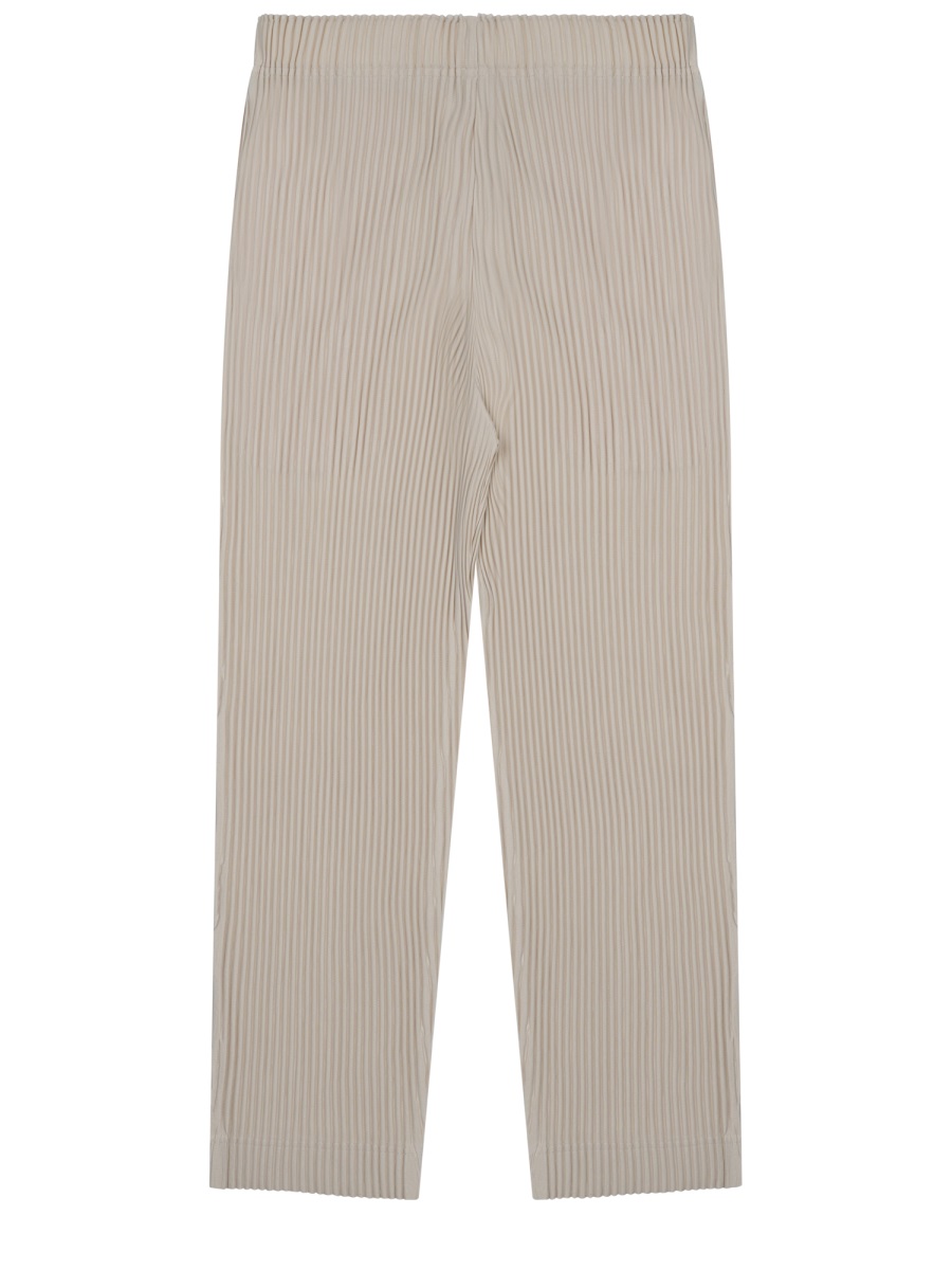 HOMME PLISSÉ ISSEY MIYAKE Pleated Straight-Leg Mid-Rise Trousers Pants Neutraal