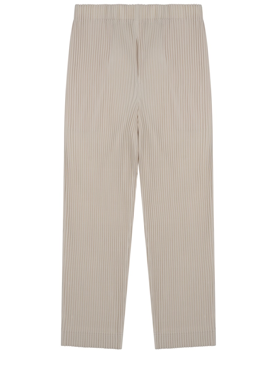 HOMME PLISSÉ ISSEY MIYAKE Pleated Straight-Leg Mid-Rise Trousers Pants Neutraal