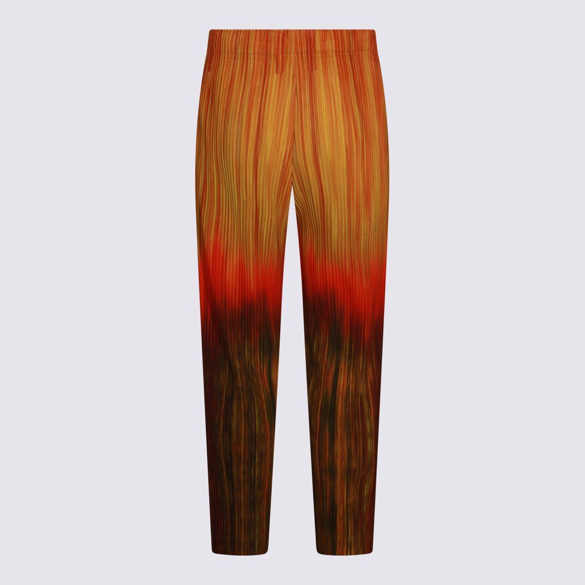 HOMME PLISSÉ ISSEY MIYAKE Pleated Trousers With Gradient Color Transition And Tapered Fit Oranje