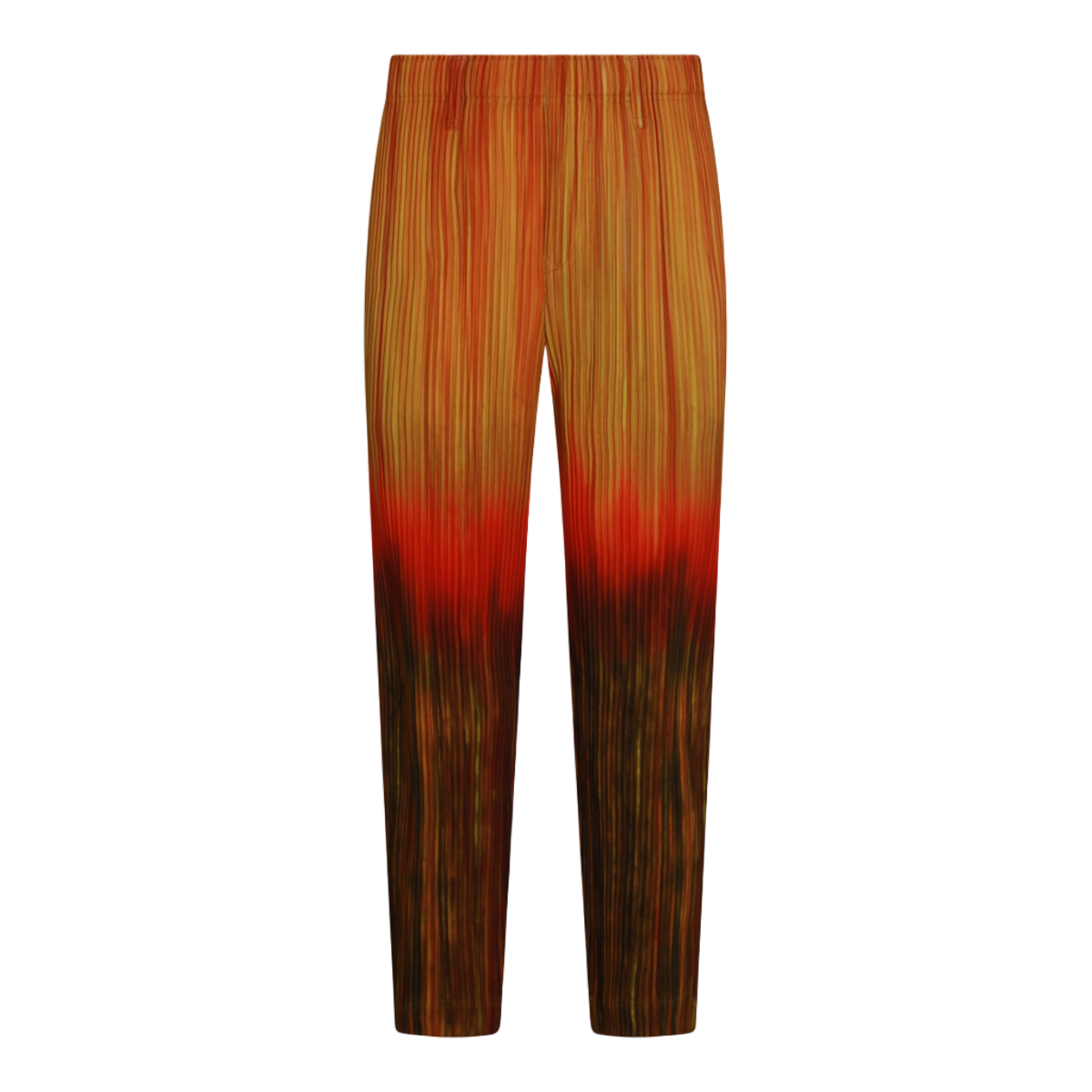 HOMME PLISSÉ ISSEY MIYAKE Pleated Trousers With Gradient Color Transition And Tapered Fit Oranje