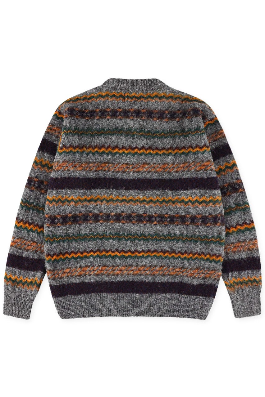 Howlin Shetland Wool Nordic Design Crewneck Sweater Grijs
