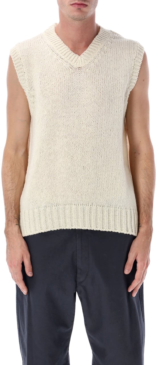 Howlin Howlin’ Cosmic Spiele wool v-neck slipover Neutraal