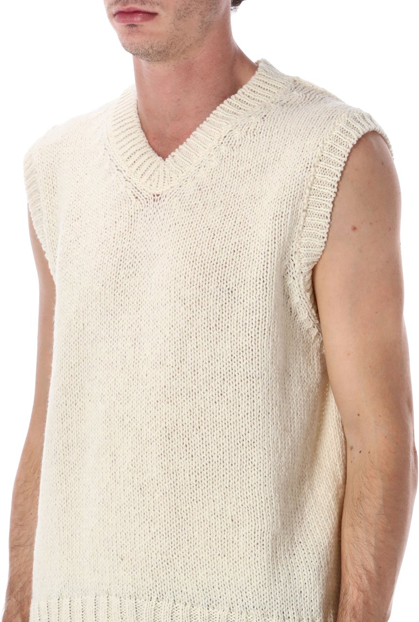 Howlin Howlin’ Cosmic Spiele wool v-neck slipover Neutraal