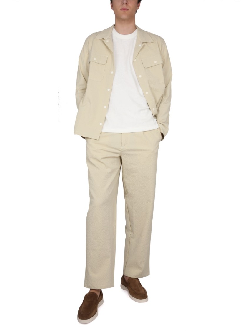 Howlin Relaxed-Fit Textured Cotton Pants Neutraal