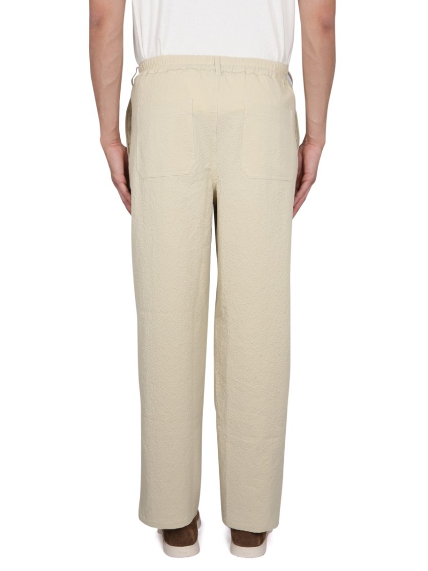 Howlin Relaxed-Fit Textured Cotton Pants Neutraal