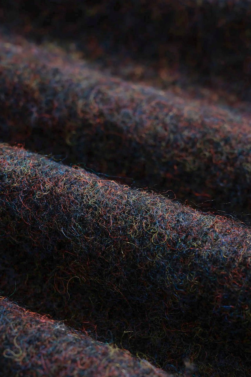 Howlin Shetland Wool Shirt-Collar Cardigan Zwart