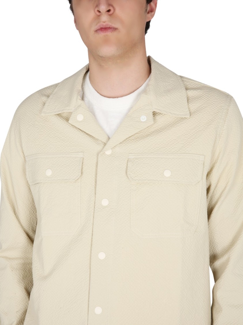 Howlin Bowling Neck Cotton Shirt Neutraal