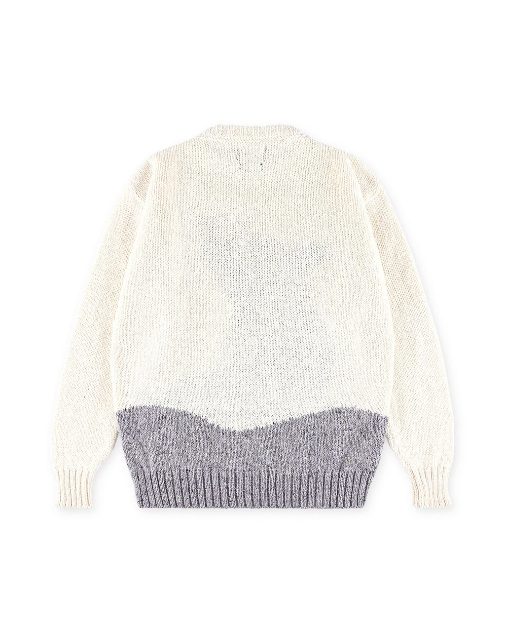 Howlin Seal Jacquard Mohair-Wool Crewneck Sweater Neutraal