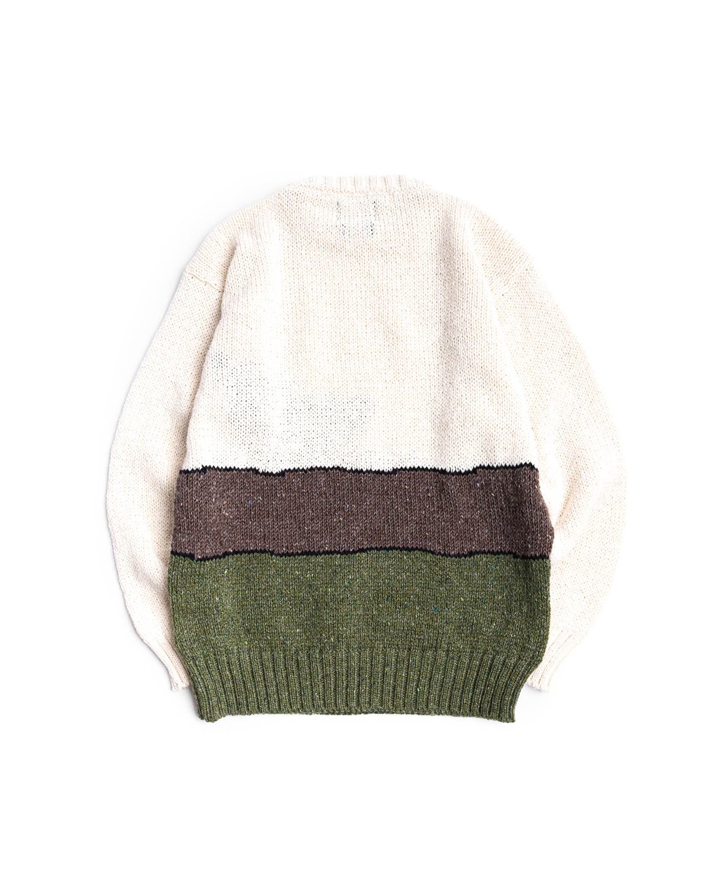 Howlin Bassotto Jacquard Mohair-Wool Crewneck Sweater Neutraal