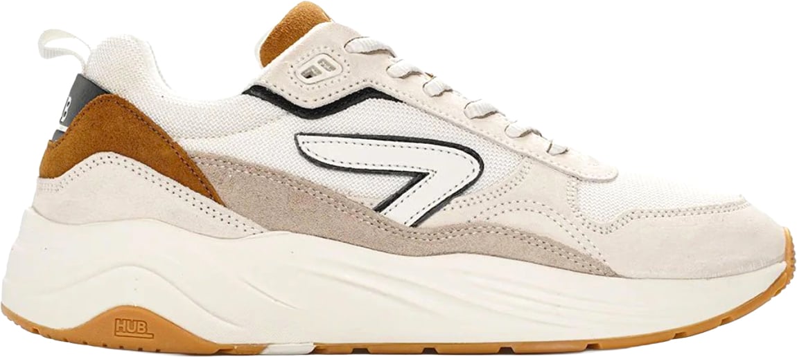 HUB Glide off white/cognac/Dark Coffee Beige