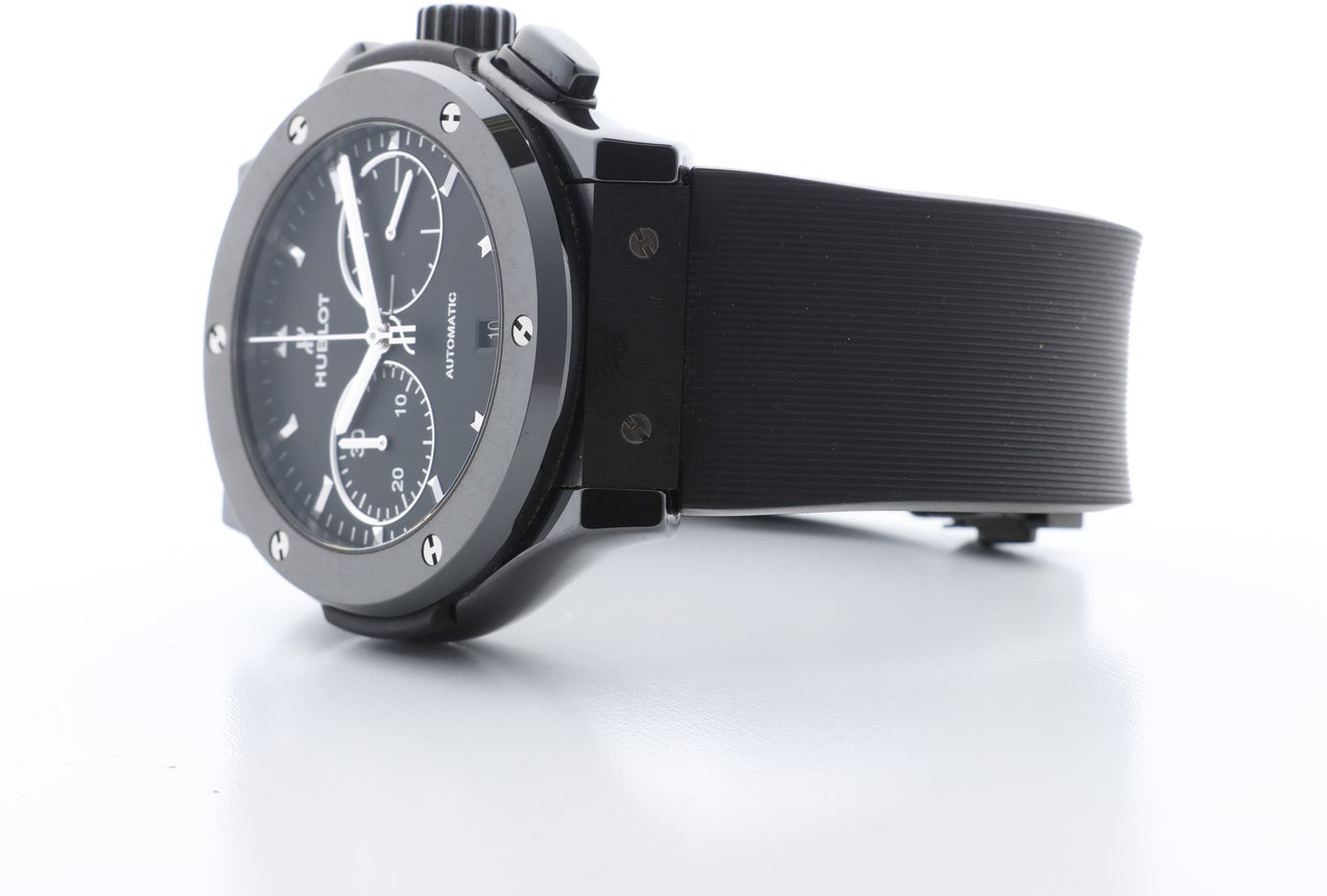 Hublot Hublot Classic Fusion Black magic 521.CM.1171.RX 1417718 Ti & CE & rubber AT Black Dial Watch Zwart