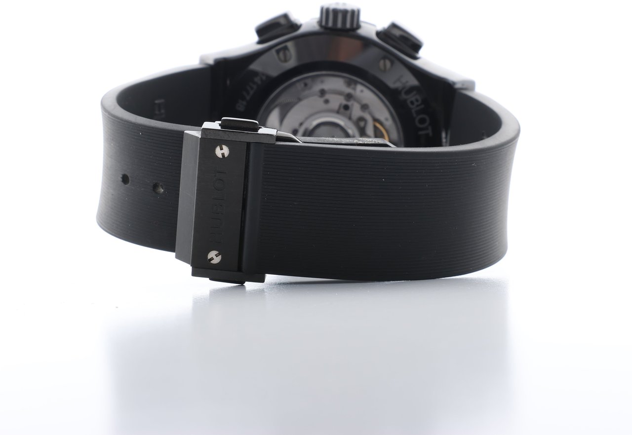 Hublot Hublot Classic Fusion Black magic 521.CM.1171.RX 1417718 Ti & CE & rubber AT Black Dial Watch Zwart