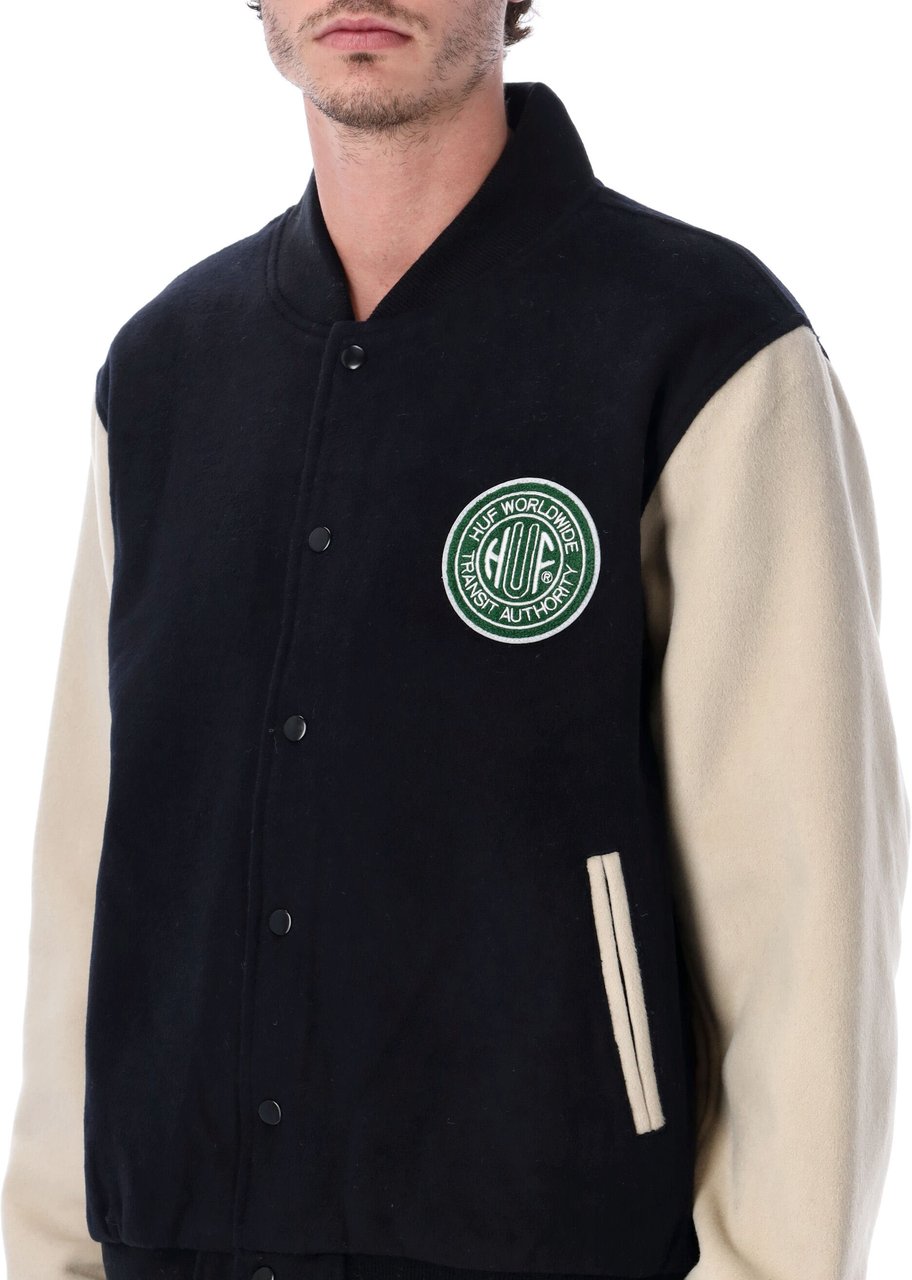 Huf Varsity Jacket Blu Blauw