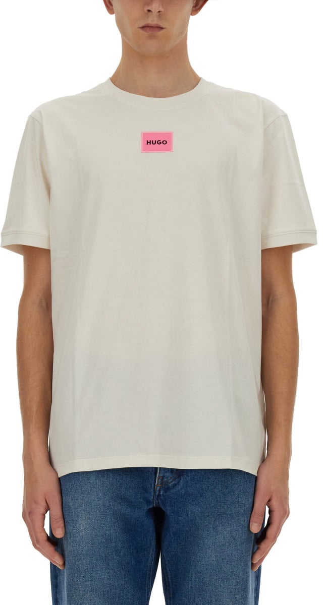 Hugo T-SHIRT WITH LOGO Wit