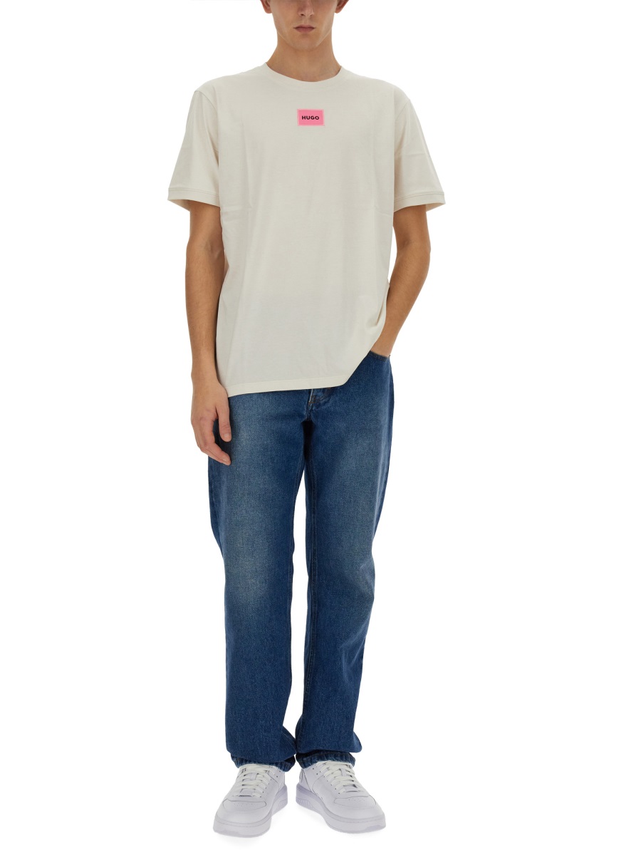 Hugo T-SHIRT WITH LOGO Wit